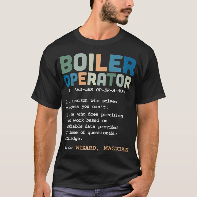 Camiseta Operador De Caldera Dictionary Noun Wizard Magicis (Anverso)