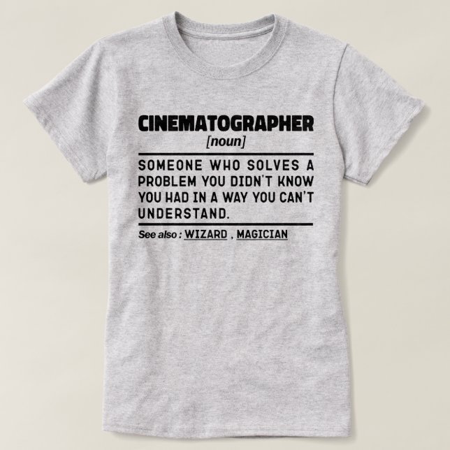 Camiseta Operador de cámara cinematográfica Guay (Diseño del anverso)