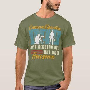 Camiseta Operador de cámara de películas retro papá