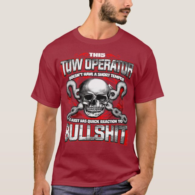 Camiseta Operador de camión de remolque (4) (Anverso)