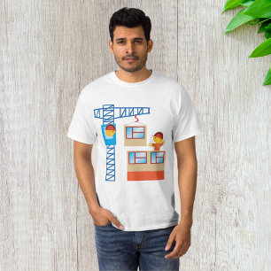 Camiseta Operador De Crane Y Trabajador De Construcción