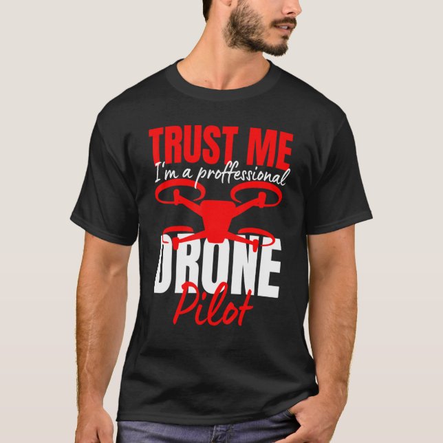 Camiseta Operador de drones piloto Quadcopter 13 (Anverso)