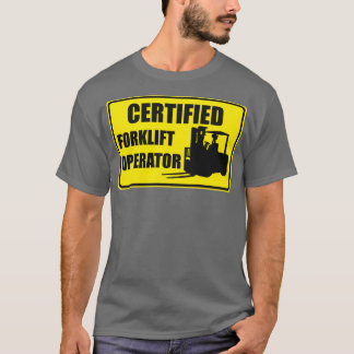 Camiseta Operador de elevación de horquilla certificado