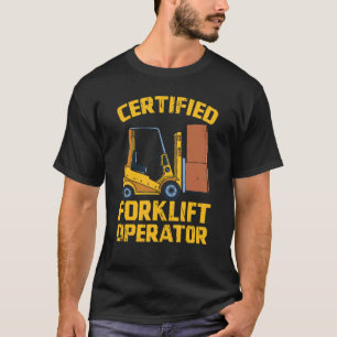 Camiseta Operador de elevación de horquilla con certificaci