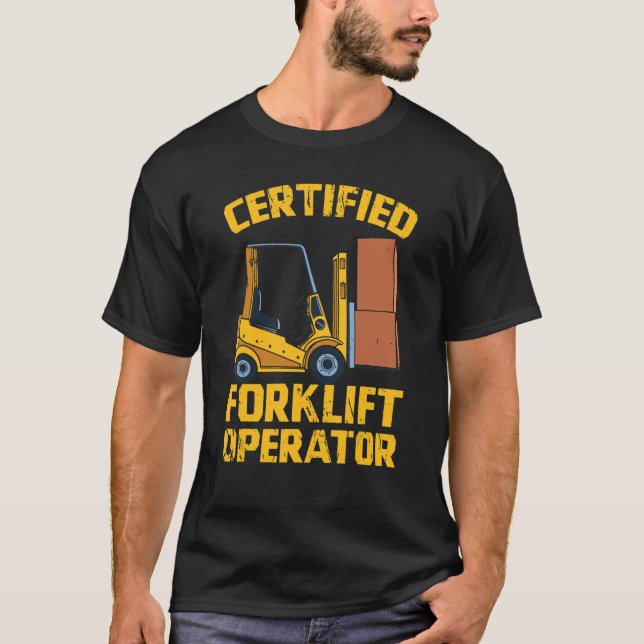 Camiseta Operador de elevación de horquilla con certificaci (Anverso)