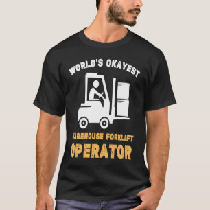 Camiseta Operador de elevación de horquilla de almacén