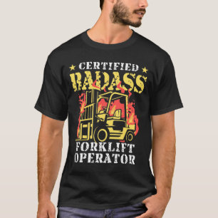Camiseta Operador de elevación de horquilla de Badass cert