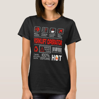 Camiseta Operador de elevación de horquilla Operador de ele