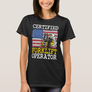 Camiseta Operador de elevador de horquilla con certificació