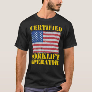 Camiseta Operador de elevador de horquilla con certificació