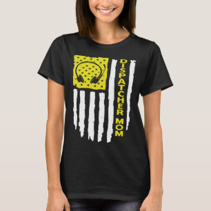 Camiseta Operador de envío de mamá 911 de la bandera de los