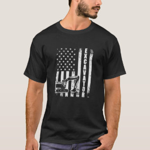 Camiseta Operador de equipo pesado Excavator Funny USA Amer