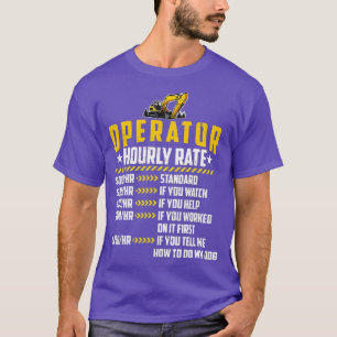 Camiseta Operador de equipo pesado por hora Rentabilidad de