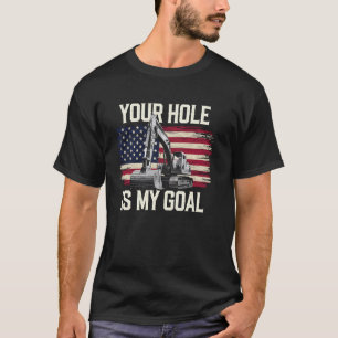 Camiseta Operador de Excavadora Bandera Americana Tu Agujer