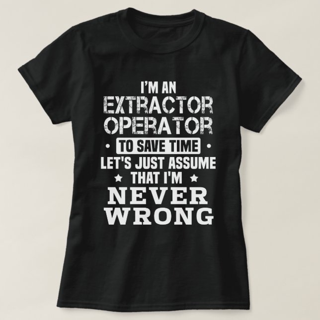 Camiseta Operador de extractor (Diseño del anverso)