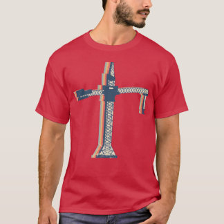 Camiseta Operador de grúa Construcción HEO Arte de línea re