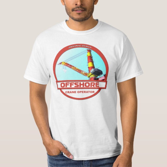 Camiseta Operador de grúa costero - blanco (Anverso)