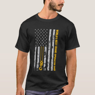 Camiseta Operador de grúa gancho bandera americana mejor li
