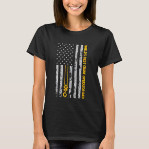 Camiseta Operador De Grúa Hook Bandera Americana Mejor Lin 