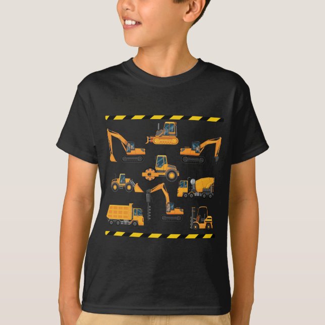 Camiseta Operador de la Excavadora de Construcción Boy Kind (Anverso)