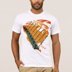 CAMISETA OPERADOR DE LA GRÁFICA US MAP JIGSAW PUZZLE OPERAD