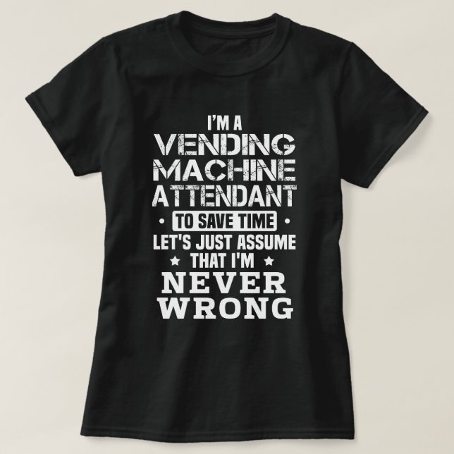 Camiseta Operador de máquina expendedora (Diseño del anverso)