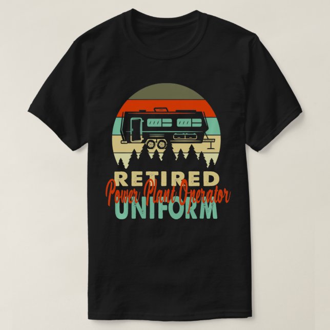 Camiseta Operador De Planta De Energía Retirado Uniforme Rv (Diseño del anverso)