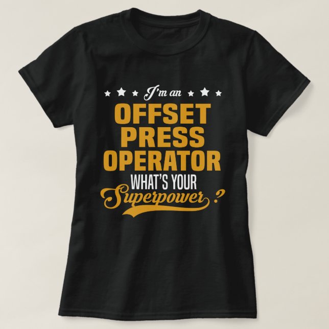 Camiseta Operador de prensa de desvío (Diseño del anverso)