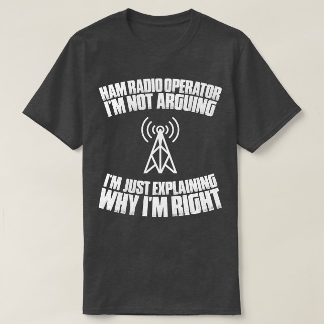 Camiseta Operador de radio aficionado de Ham (1) (Diseño del anverso)