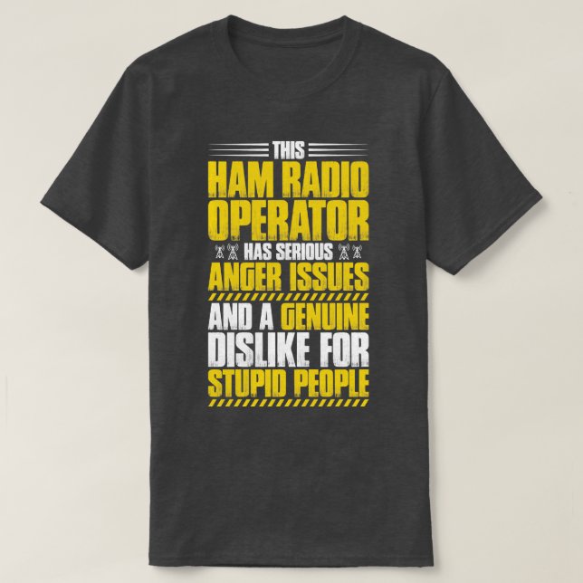 Camiseta Operador de radio aficionado de Ham (9) (Diseño del anverso)