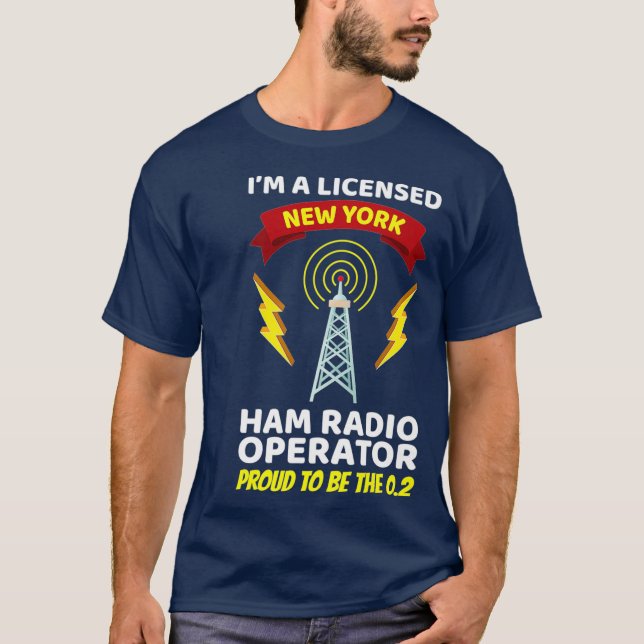 Camiseta Operador de radio amateur Funny Ham Radio New York (Anverso)