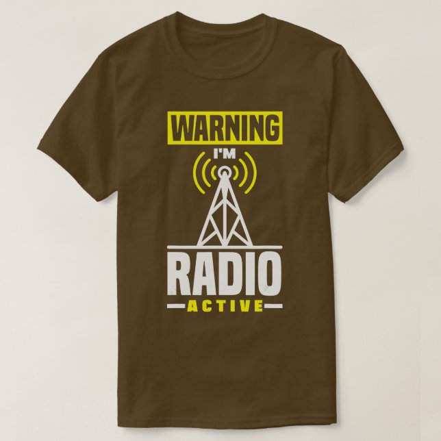 Camiseta Operador De Radio Amateur HAM Radio Advertencia Im (Diseño del anverso)