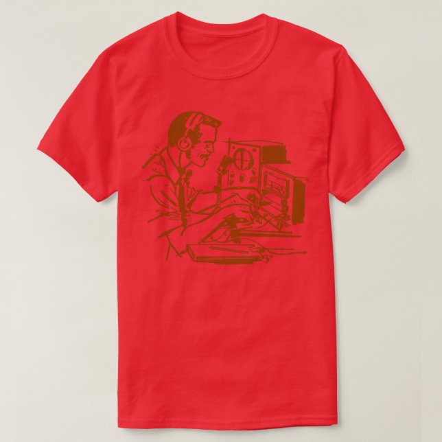 Camiseta Operador de radio Retro Ham (Diseño del anverso)