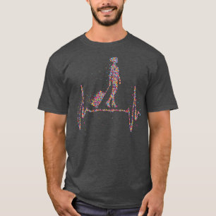 Camiseta Operador de vuelo Heartbeat Stewardess