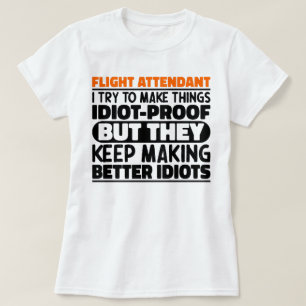 Camiseta Operador De Vuelo Intento Hacer Cosas Graciosas