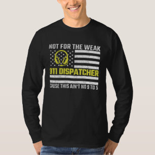 Camiseta Operador del 911 Bandera de EE. UU. Línea delgada 