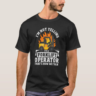 Camiseta Operador del elevador de horquilla del instalador