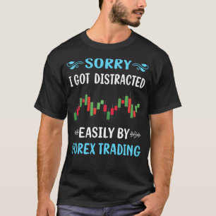 Camiseta operador distraído del comercio de divisas