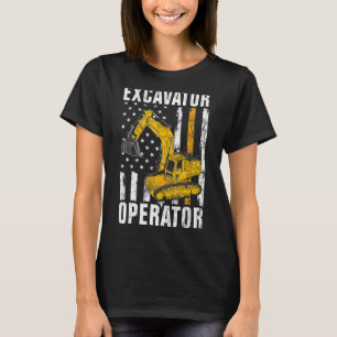 Camiseta Operador Excavator - Trabajador de la construcción