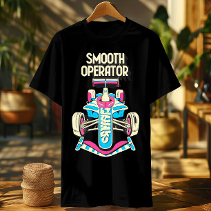 Camiseta operador liso estilo de coche de carreras japonés 
