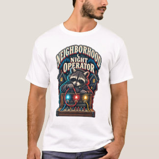 Camiseta Operador Nocturno de Barrio de Mapaches