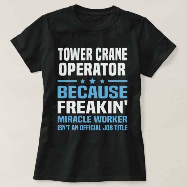 Camiseta Operador Tower Crane (Diseño del anverso)