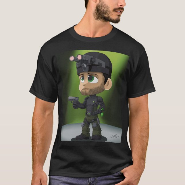 Camiseta Operadora encubierta de Chibi Night‑Ops  (Anverso)