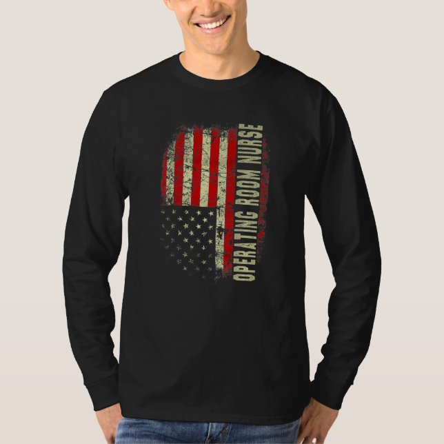 Camiseta Operating OR Nurse 4th Of July US Flag Patriotic N (Anverso)