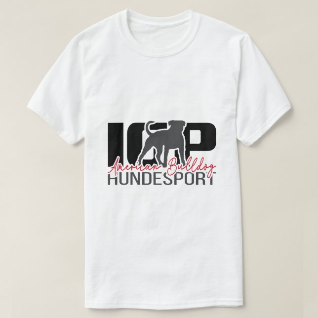 Camiseta OPI de Deportes de Perro IGP de Bulldog americano (Diseño del anverso)