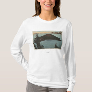 Camiseta Opinión #1 del lago crater, Oregon - isla del mag