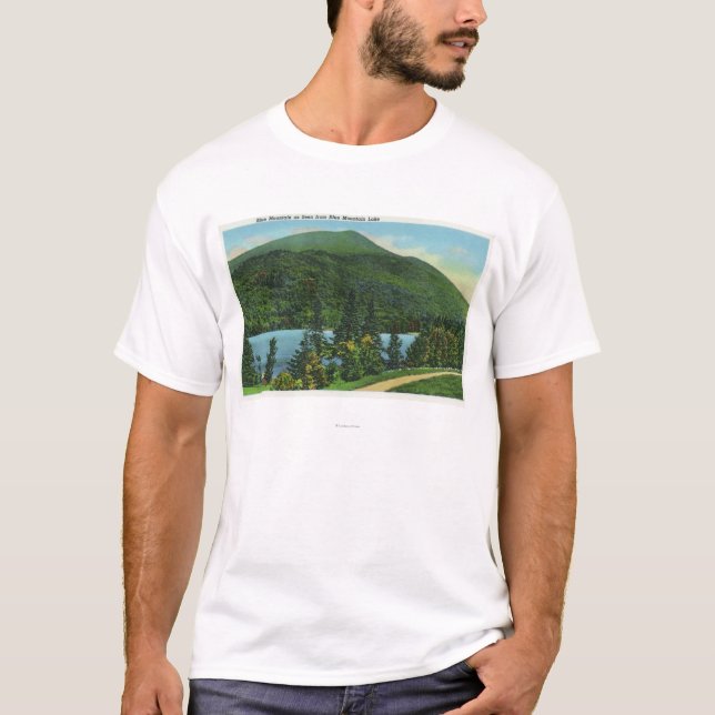 Camiseta Opinión azul del lago Mt de la montaña (Anverso)