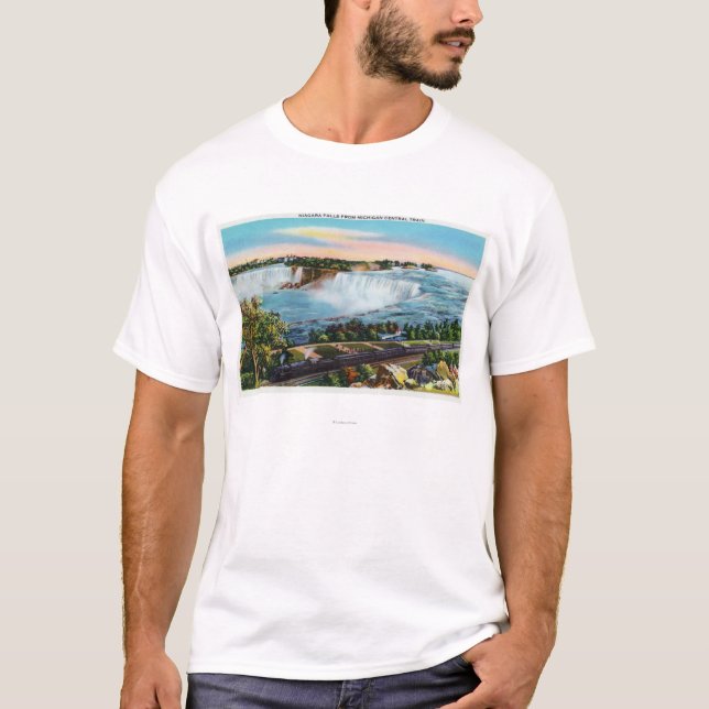 Camiseta Opinión central del tren de Michigan de Niagara (Anverso)