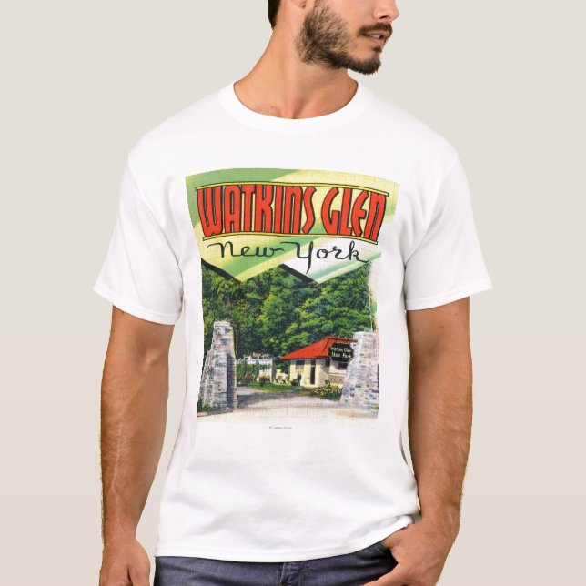 Camiseta Opinión de entrada principal al parque de estado (Anverso)