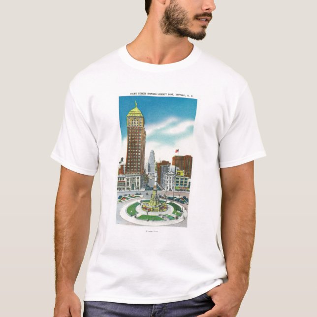 Camiseta Opinión de la calle de la corte del edificio del (Anverso)